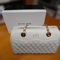 HANAE MORI ホワイトレザー ハンドバッグ