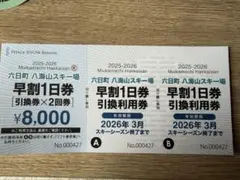 八海山スキー場 リフト引換券 ２枚 六日町八海山スキー場 | 皆さま、こんばんは！ 八海山の紅葉営業が11/6