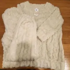 Bleu Bleuet ブルーブルーエ 丸首パジャマ上下セット アイボリー