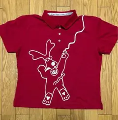 M.U SPORTS レディース ゴルフウェア ポロシャツ レッド