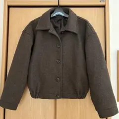 【韓国購入品】ジャケット　ブラウン　韓国アウター　ブラウン ショートジャケット
