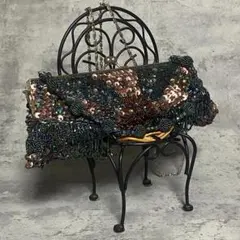 ✨極美品✨ 総ビーズバッグ 3way パーティーバッグ アンティーク風 豪華