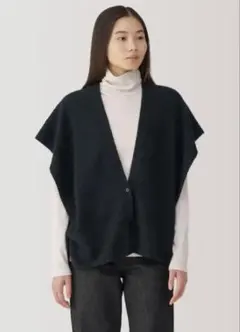新品未使用タグ付き【無印良品】黒 ボレロ 62×122cm 大豆繊維 MUJI
