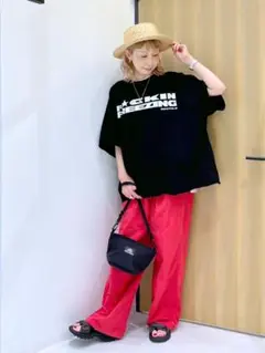 IN THE MARKET ワイドパンツ　イージーパンツ　フリー　綿100%