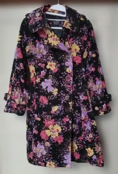花柄ダブルブレストコート