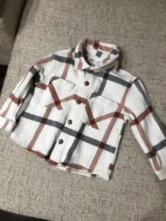 ZARA チェック柄オーバーシャツジャケット9-12ヶ月
