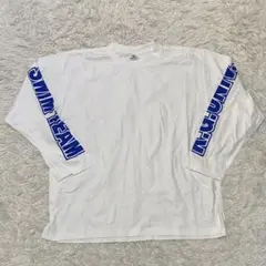 CLUB GALLERY 1/80 ホワイト 長袖カットソー 青色ロゴ
