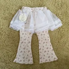 新品タグ付 バースデイ テータテート チュールスカート付きレギンス 小花柄 80