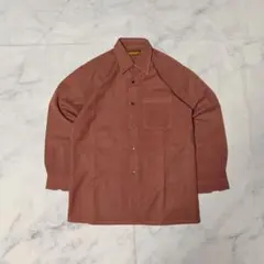 80s ROSAM vintage 長袖ポリシャツ 茶 M