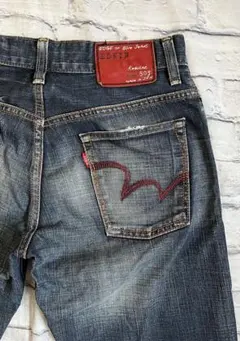 EDWIN503EDGE LINEブルートリップストレートジーンズ30インチ中古