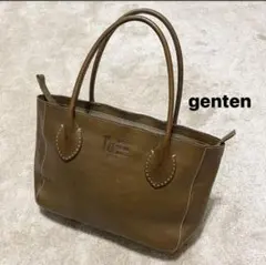 genten 工具ロゴ トートバッグ カーキ ジッパー付き 肩掛け オンオフ兼用のサムネイル
