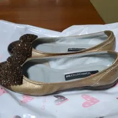 お値下げしました。COMFORT ゴールド バレエシューズ