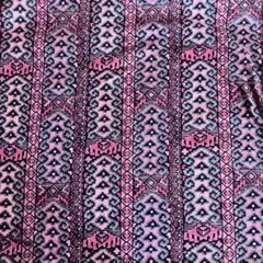 生地ピンク青ストレッチ素材