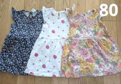 ベビー服 80 女の子 まとめ売り H&M ワンピース 3点セット　夏服