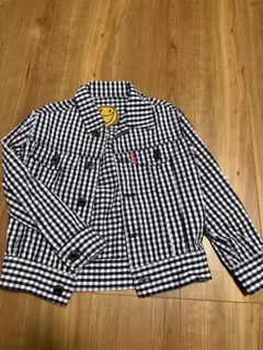 ギンガムチェックジャケット スマイリーパッチ付き