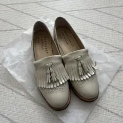 値下げ　新品未使用MARGARET HOWELL idea 白　革靴 マーガレットハウエルアイデア】レースアップシューズ 革靴 24cm