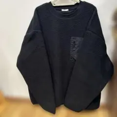 ジーユー　ブラック フリース トレーナー XL