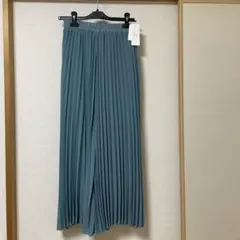 aquagarage シフォンプリーツワイドパンツ L