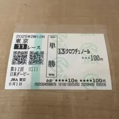 2026年最新】クロワデュノール 馬券の人気アイテム - メルカリ