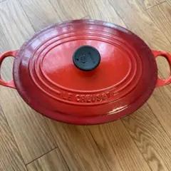 ルクルーゼ ココット ロンド オーバル 23cm 両手鍋 レッド 美品 ルクルーゼ ココット ロンド オーバル 23cm 両手鍋 レッド 美品 - メルカリ