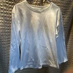 ホワイト 長袖カットソー Mサイズ