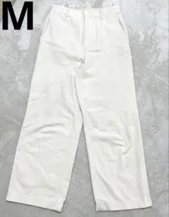 ユニクロ　アイボリー コーデュロイ ストレートパンツ