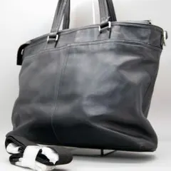 COACH レザー トートバッグ ブラック 黒 2way ショルダー ビジネス
