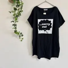 ［ LOWRYS FARM］タグ付き✨プリントTシャツ（L）半袖　黒