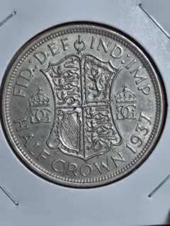 1937年 イギリス クラウン銀貨 ジョージ6世の戴冠式記念銀貨 IND IMP 1937年 イギリス クラウン銀貨 ジョージ6世の戴冠式記念銀貨 IND IMP