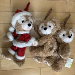 ダッフィー ぬいぐるみポーチ　3体セット　キャンリフ　オープンマウス　クリスマス