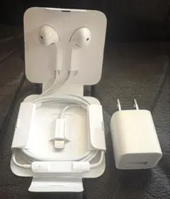 Apple Lightningイヤホン　USBアダプタ　付属品