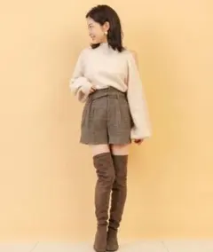 《新品タグ付き》《who's who chico》ベルト付きショートパンツ