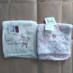 LAURA ASHLEY 花柄タオルハンカチセット 2枚