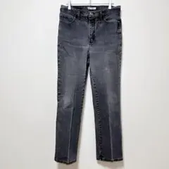 リー 無地 デニムパンツ ストレート 12PETITE 濃灰 綿 お出かけのサムネイル