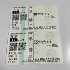 25年日本ダービー クロワデュノール ミュージアムマイル 現地単勝馬券2