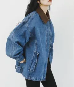 KBF 2WAY デニムブルゾン 【ライトブルー】