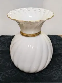 たち吉　 RICHFIELD　 花瓶 　フラワーベース　ホワイト　ゴールドのサムネイル