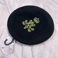 【新品未使用】しまむら×青木美沙子×ニナスコラボ　ベレー帽　中黒