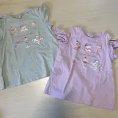 anyFAM 120 双子　色違い　アイスクリーム ユニコーン Tシャツセット