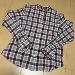 タグ付新品】Mademoiselle NON NONボルドーチェックシャツ - メルカリ