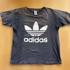 【表記S/実際M〜L】【90s】【古着】adidas 黒Tシャツ
