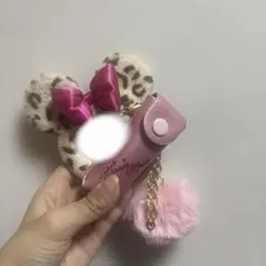 東京ディズニーリゾート　ミニー　リップケース&ミラー　ヒョウ柄グッズ