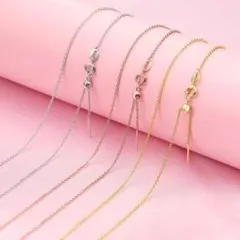 1314★S925 スライドアジャスター付き ネックレスチェーン