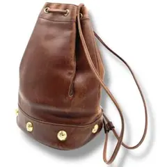 Salvatore Ferragamo ブラウンレザー 巾着型リュックのサムネイル