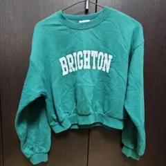 GLOBAL WORK グリーン 短丈トレーナー 160cm