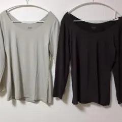 HEATTECH 長袖シャツ XL グレー 、チャコール 2枚セット