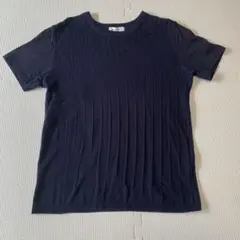 THE SHOP TK 半袖ニット ネイビー Mサイズのサムネイル