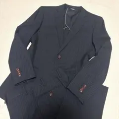 【50周年限定品】美品　HILTON セットアップスーツ　ブラック　ストライプ