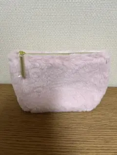 【未使用】エスティローダー　ポーチ　化粧ポーチ　ピンク　ファー　非売品