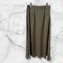 美品✨️スカート オリーブ色 フレア ロングスカート レディース フリーサイズ